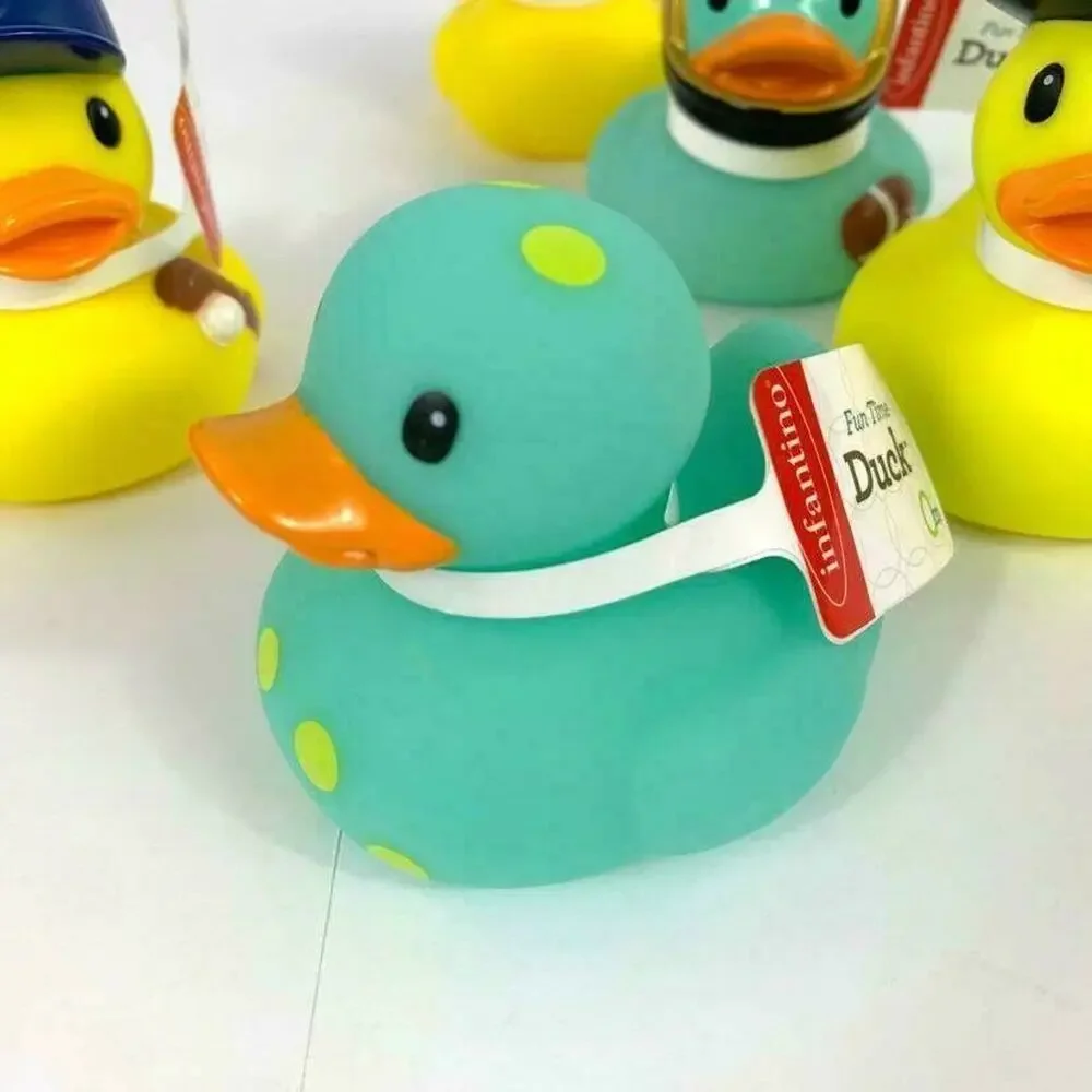 Pack 5 Infantino Fun Time Duck Bath Toys Age 0m+ Great for to Gift New with Tags